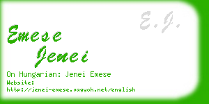 emese jenei business card